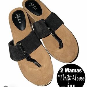 Style & Co. Brown Wedge Sandal Size 7